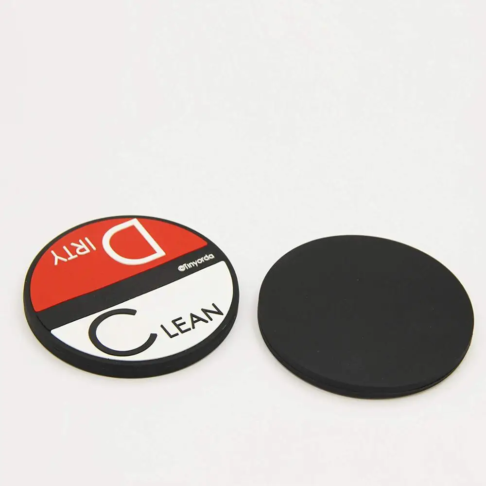 1-20pcs/lot Dishwasher Magnet Dishwasher Clean Dirty Magnet Sign,3.54 Inch,Rubber Coating Prevents Scratches