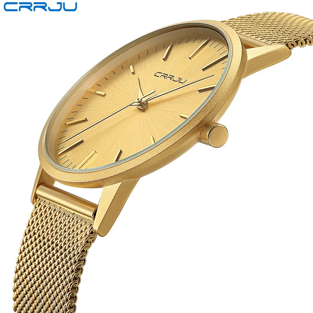 Relogio Masculino CRRJU Men Gold Watch Male Stainless Steel Quartz Golden Slim Wristwatches for Man Casual Watches Gift Clock
Relogio Masculino CRRJU Men Gold Watch Male Stainless Steel Quartz Golden Slim Wristwatches for Man Casual Watches Gift Clock