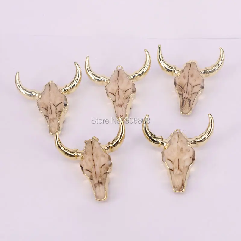 3PCS Gold color Cattle Head Pendant beads, Bull Cattle Pendant, Resin Skull Head Pendant Charms
3PCS Gold color Cattle Head Pendant beads, Bull Cattle Pendant, Resin Skull Head Pendant Charms