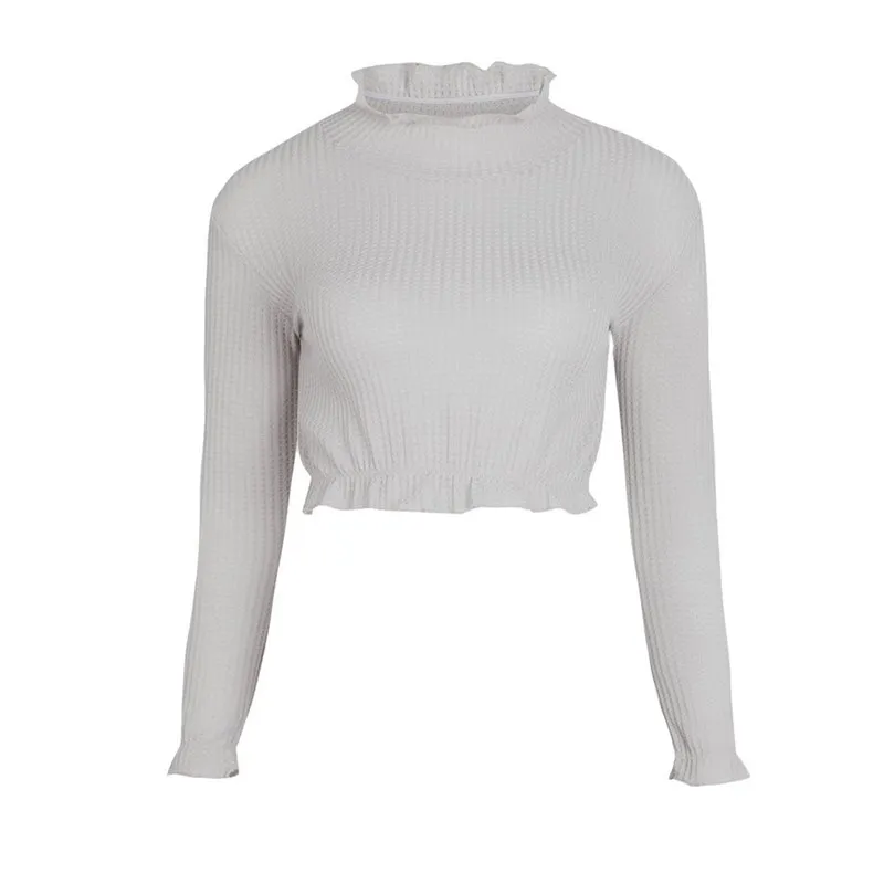 Oufisun Autumn New Casual Turtleneck Solid Color Short Shirt Women Long Sleeve 3 Colors Sexy Slim Crop Tops Streetwear Shirts
Oufisun Autumn New Casual Turtleneck Solid Color Short Shirt Women Long Sleeve 3 Colors Sexy Slim Crop Tops Streetwear Shirts