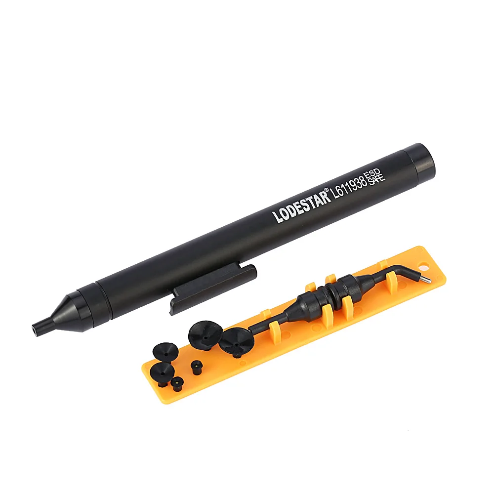 Manual Vacuum Suction Pen Soldering Sucking Pickup Tool 6 Suckers 2 Suction Tips for IC SMD
Manual Vacuum Suction Pen Soldering Sucking Pickup Tool 6 Suckers 2 Suction Tips for IC SMD