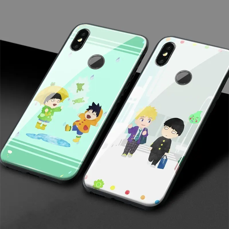 Mob Psycho 100 сезон 2 аниме мягкий силиконовый стеклянный чехол для телефона Xiaomi mi 6 8 9 SE
