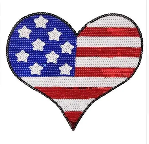 DD 1pcs/lot Sequins Hearted Flag Iron on Patches for Clothes Jeans Big Motif Embroidery Applique Heart Sequined Patch Sewing DIY
DD 1pcs/lot Sequins Hearted Flag Iron on Patches for Clothes Jeans Big Motif Embroidery Applique Heart Sequined Patch Sewing DIY