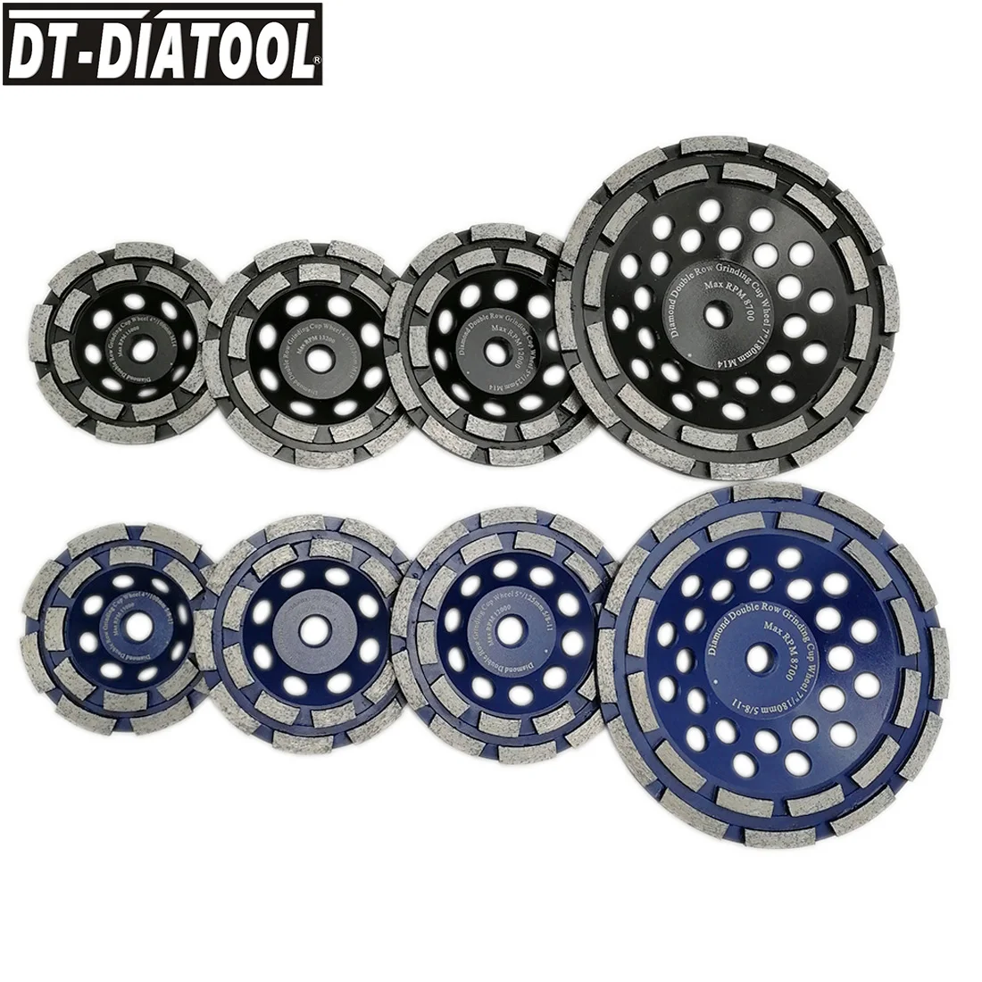 1pc Diameter 100/115/125/180mm Diamond Double Row Cup Grinding Wheel for Concrete Hard Stone Granite Marble M14 or 5/8-11 thread
1pc Diameter 100/115/125/180mm Diamond Double Row Cup Grinding Wheel for Concrete Hard Stone Granite Marble M14 or 5/8-11 thread