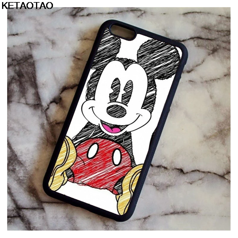 KETAOTAO покрытие даты Микки Маус телефонные чехлы для iPhone 4S 5C 5S 6S 7 8 Plus X Samsung NOTE чехол