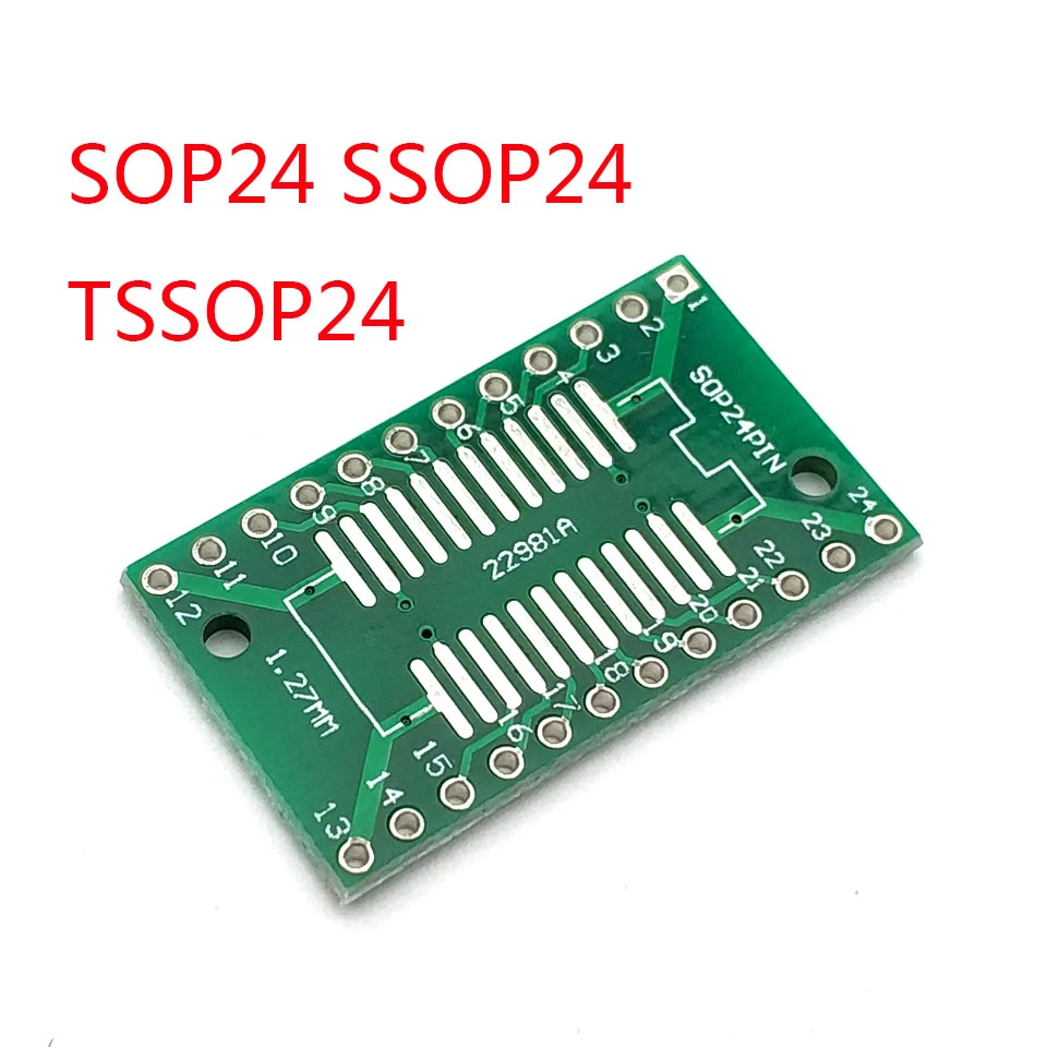 SOP24 SSOP24 TSSOP24 к DIP24 PCB Pinboard SMD для DIP 0 65 мм/1 27 мм до 2 54 Pin шаг Board преобразователь гнезда