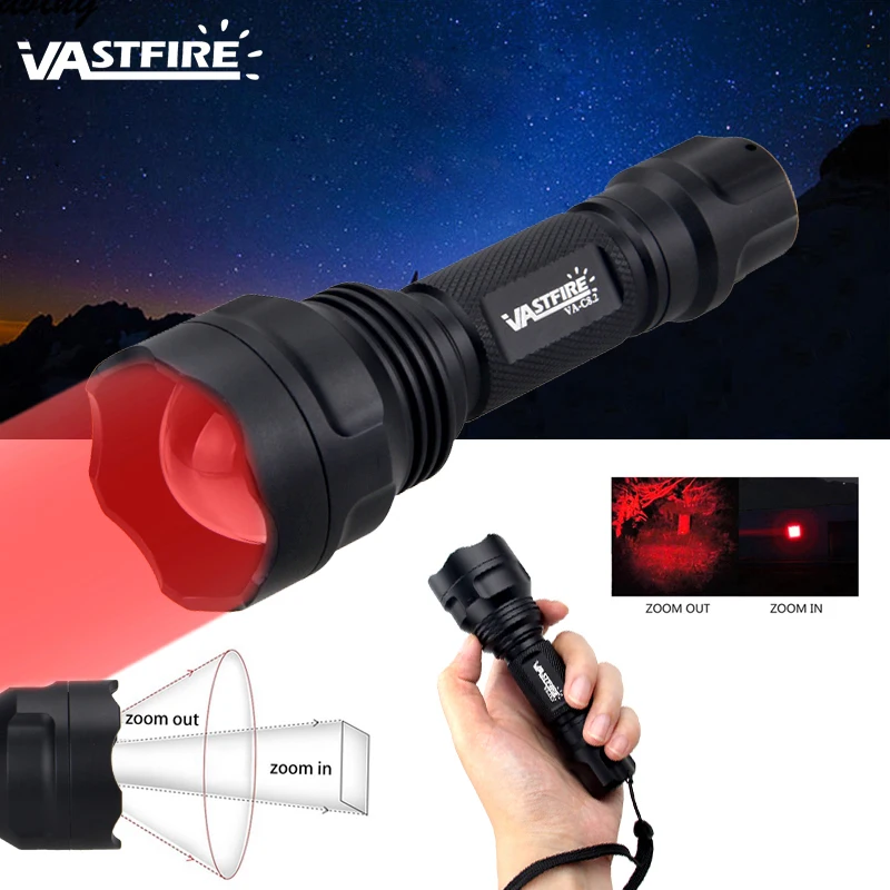 C8 1 Mode Zoomable LED Hunting Flashlights Red Light Tactical 18650 Flashlights for Outdoor Hunting Torch
C8 1 Mode Zoomable LED Hunting Flashlights Red Light Tactical 18650 Flashlights for Outdoor Hunting Torch