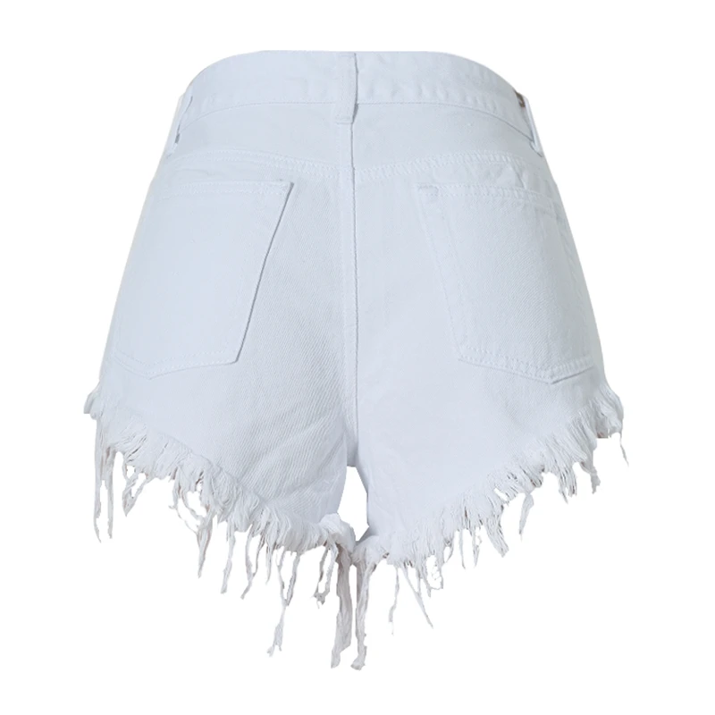 2021 Summer high waist jeans women pure white Slim worn irregular pockets denim shorts tide hole hand-polished white cotton B011
2021 Summer high waist jeans women pure white Slim worn irregular pockets denim shorts tide hole hand-polished white cotton B011