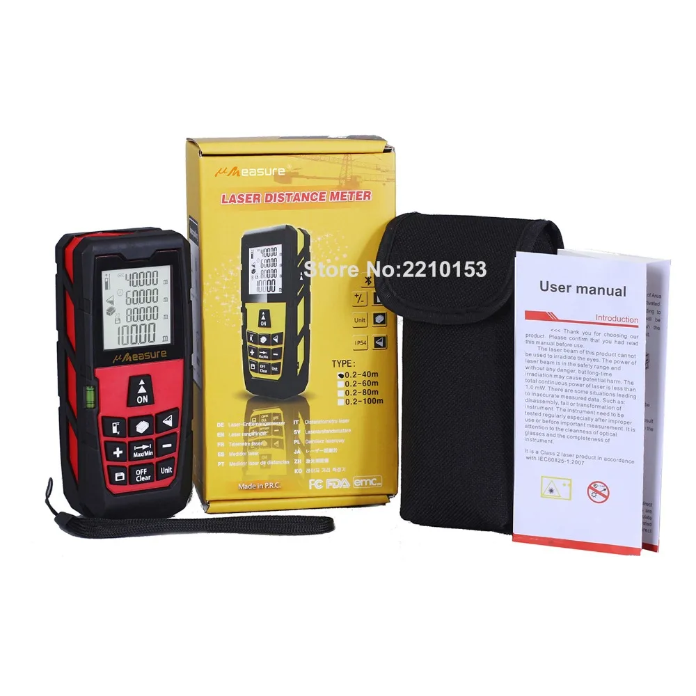 Free Shipping Red 100M/328ft High Precision Handheld Rangefinder Laser distance meter Measure Distance/Area/volume Angle
Free Shipping Red 100M/328ft High Precision Handheld Rangefinder Laser distance meter Measure Distance/Area/volume Angle