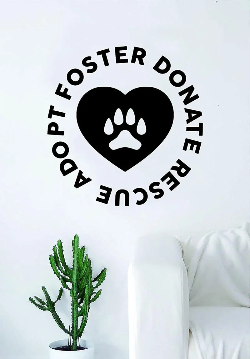 Foster Donation Rescue Dog Puppy Wall Decal Sticker Room Art Vinyl Pet Veterinary Paw Print Heart Love CWY12
Foster Donation Rescue Dog Puppy Wall Decal Sticker Room Art Vinyl Pet Veterinary Paw Print Heart Love CWY12