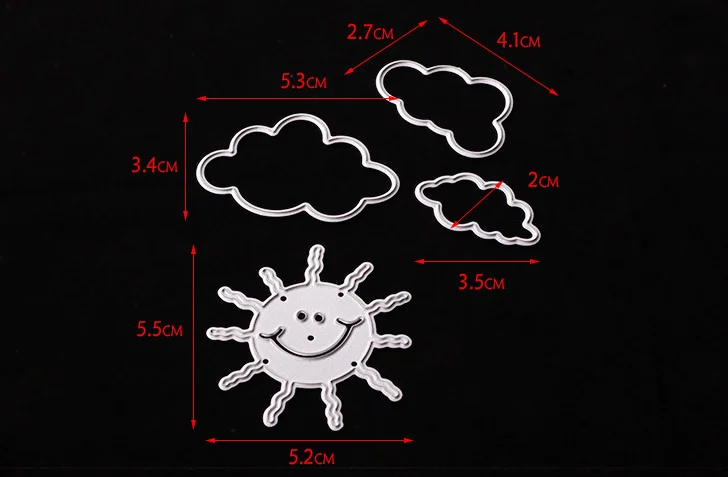 Metal cloud sunlight Cutting Dies Stencils for DIY Scrapbooking/photo album Decorative Embossing DIY Paper Cards
Metal cloud sunlight Cutting Dies Stencils for DIY Scrapbooking/photo album Decorative Embossing DIY Paper Cards