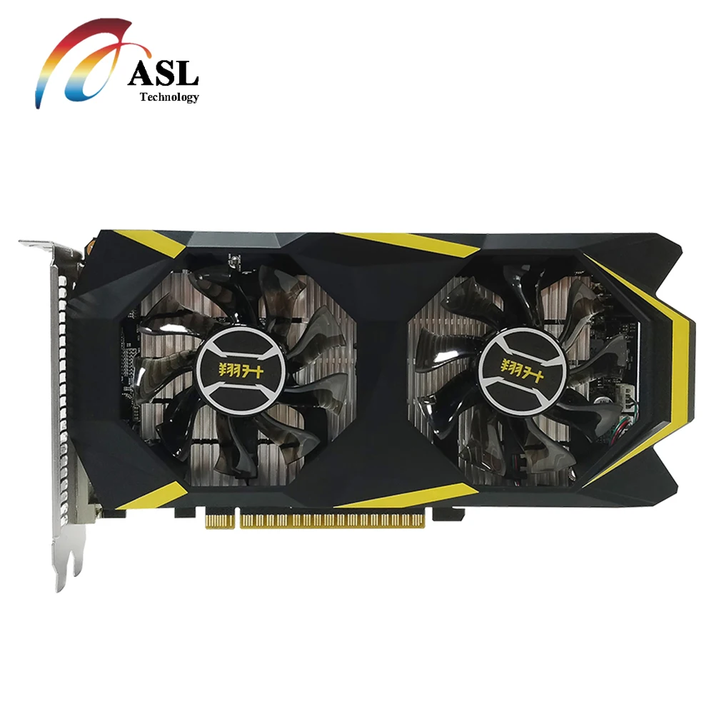 ASL gtx 1050 ti 4G игры графическая карта 128bit NVIDIA GDDR5 GP107 7008 мГц 1290 1392 DP + HDMI DVI 768 единиц