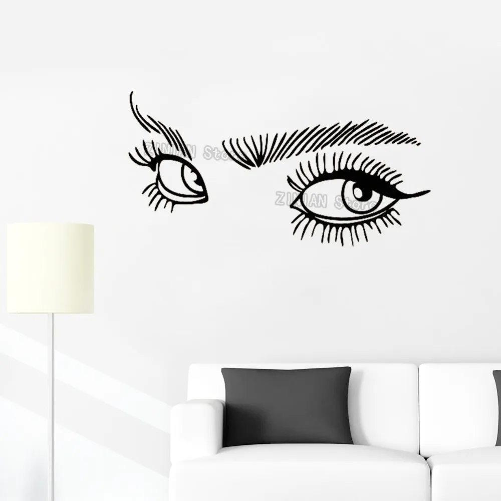 Eyelashes Wall Decal Eyes Vinyl Sticker Beauty Salon Decor Removable Wall Art Stickers for Girls Room Bathroom Poster Z153
Eyelashes Wall Decal Eyes Vinyl Sticker Beauty Salon Decor Removable Wall Art Stickers for Girls Room Bathroom Poster Z153