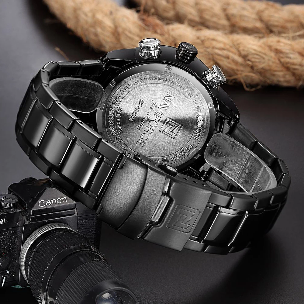 NAVIFORCE Luxury Brand Watches Men Sport Military Quartz Wristwatches Waterproof Stainless Steel Men's Watch Relogio Masculino
NAVIFORCE Luxury Brand Watches Men Sport Military Quartz Wristwatches Waterproof Stainless Steel Men's Watch Relogio Masculino