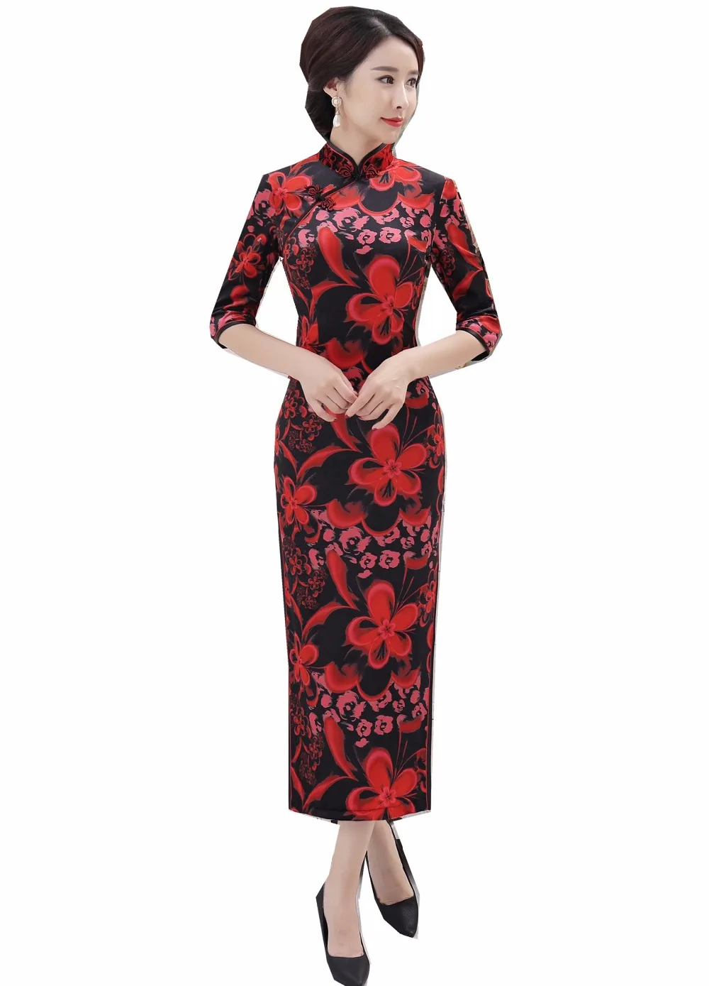 Shanghai Story Velvet Qipao Chinese traditional dress 3/4 Sleeve Long cheongsam dress Chinese Oriental Dress
Shanghai Story Velvet Qipao Chinese traditional dress 3/4 Sleeve Long cheongsam dress Chinese Oriental Dress