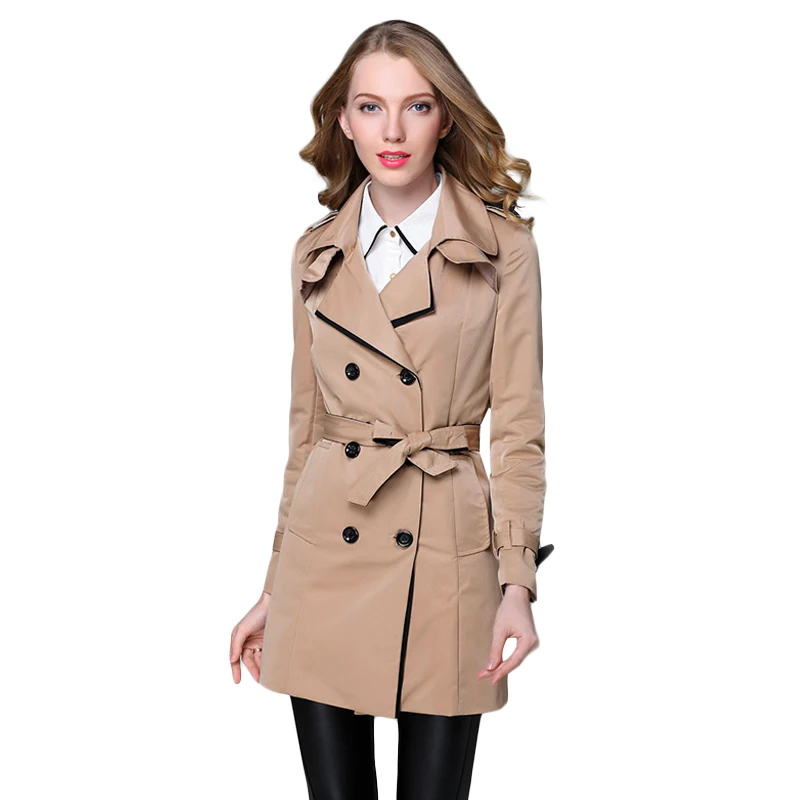 JYConline 2018 Autumn Women Double Breasted Long Trench Coat Khaki With Belt Classic Casual Office Lady Business Outwear Fall
JYConline 2018 Autumn Women Double Breasted Long Trench Coat Khaki With Belt Classic Casual Office Lady Business Outwear Fall