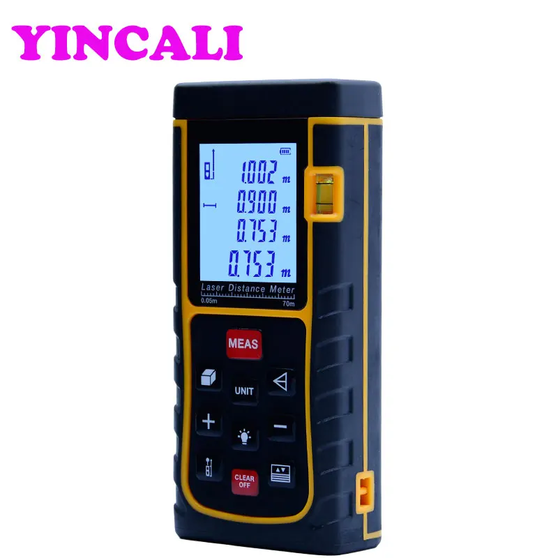 2 PCS/lot High Precision Handheld Laser Distance Meter SW-E70 Laser Rangefinder 70M storage 100 units also measure Area Volume
2 PCS/lot High Precision Handheld Laser Distance Meter SW-E70 Laser Rangefinder 70M storage 100 units also measure Area Volume