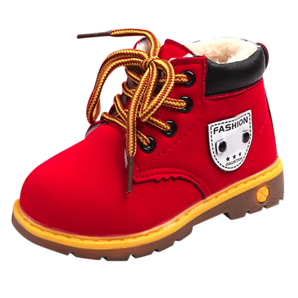 Фото Зимние ботинки для мальчиков Детская обувь 2018 Модные зимние - купить