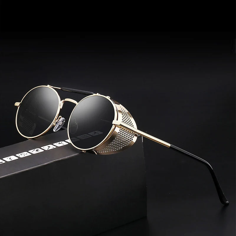 ZUCZUG Retro Steampunk Sunglasses Men Women Brand Design Round Steam Punk Metal Shields Sun Glasses UV400 Gafas de Sol
ZUCZUG Retro Steampunk Sunglasses Men Women Brand Design Round Steam Punk Metal Shields Sun Glasses UV400 Gafas de Sol