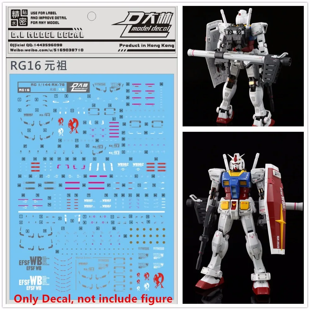 D.L Высококачественная наклейка водяная паста RG16 для RG 1/144 RX-78 прототип DL068
D.L Высококачественная наклейка водяная паста RG16 для RG 1/144 RX-78 прототип DL068