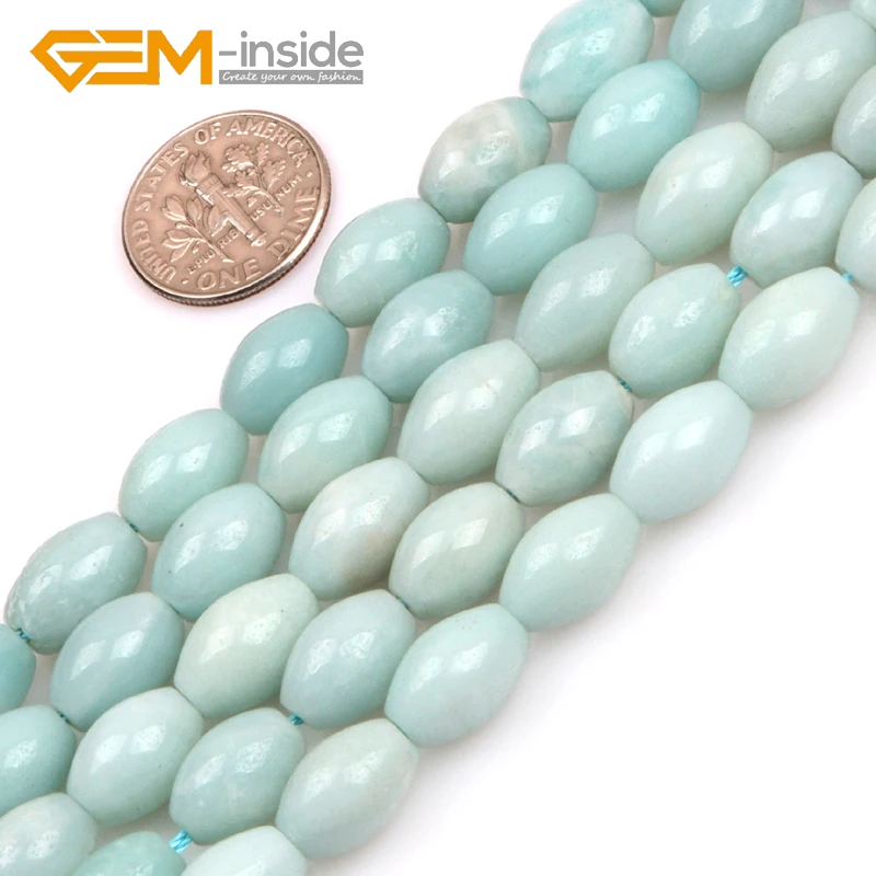 

8x12mm Olive Shape Amazonite stone Beads natural Stone Beads Loose Bead For Jewelry Making Strand 15 inches wholesale !