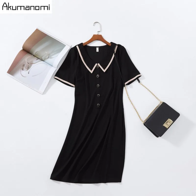 Summer Dress Women 2019 Plus Size Black Turn-down Collar Short Sleeve Party Dress Free Shipping Vestidos De Verano Robe Longue
Summer Dress Women 2019 Plus Size Black Turn-down Collar Short Sleeve Party Dress Free Shipping Vestidos De Verano Robe Longue