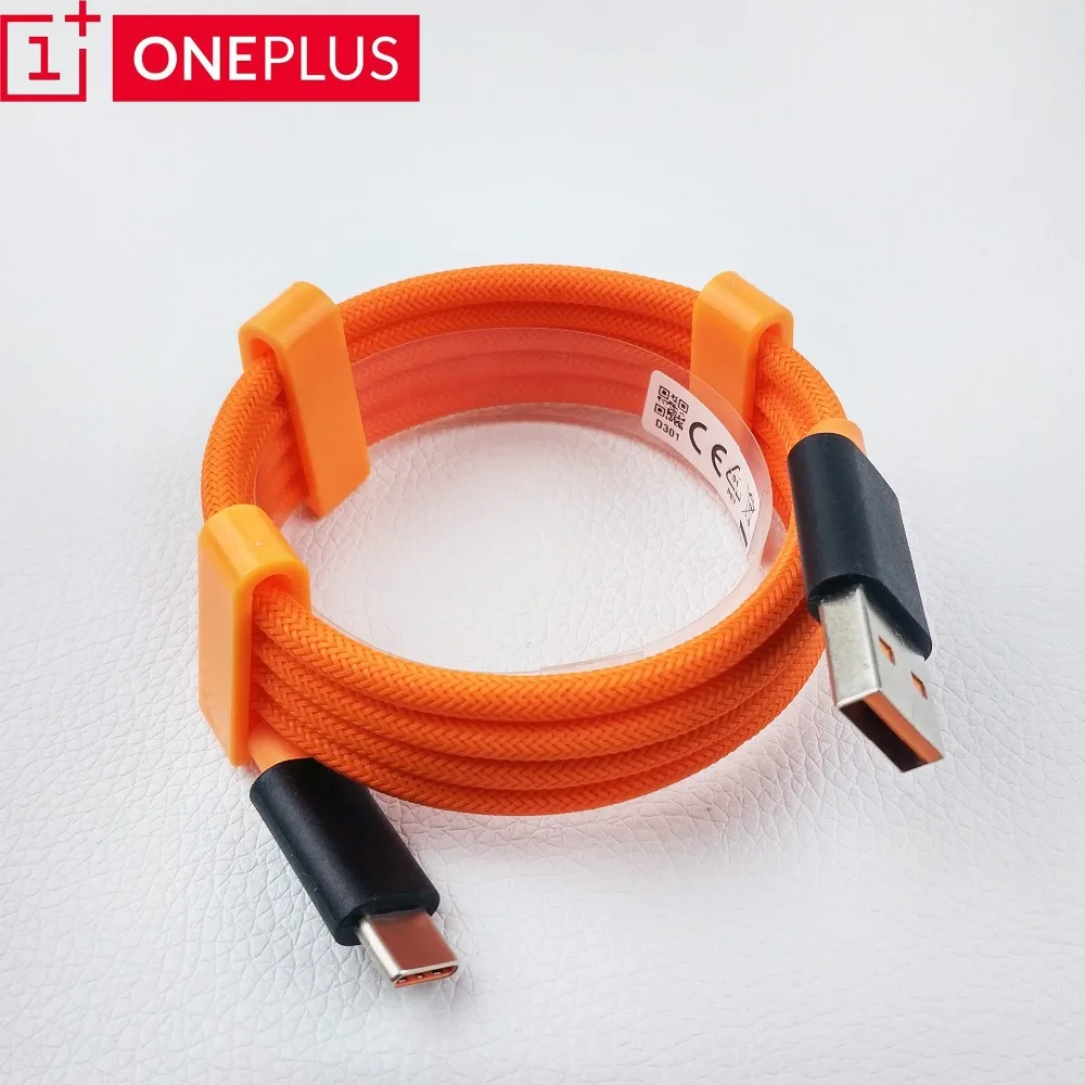 Oneplus 6T нейлоновый кабель 100 см dash Charge 4a оранжевый Usb 3 1 type c для быстрой зарядки
