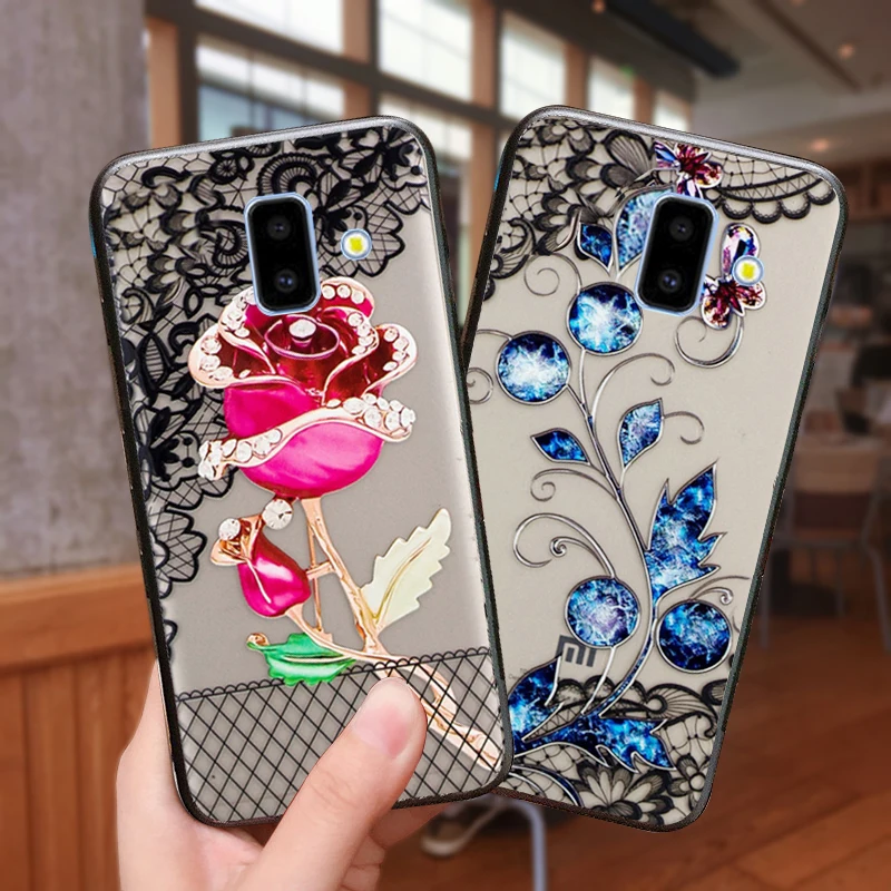 Чехол KaiNuEn чехол для Samsung Galaxy J6 Plus J 6 J6Plus Роскошные 3d жесткие задние Чехлы сотового
