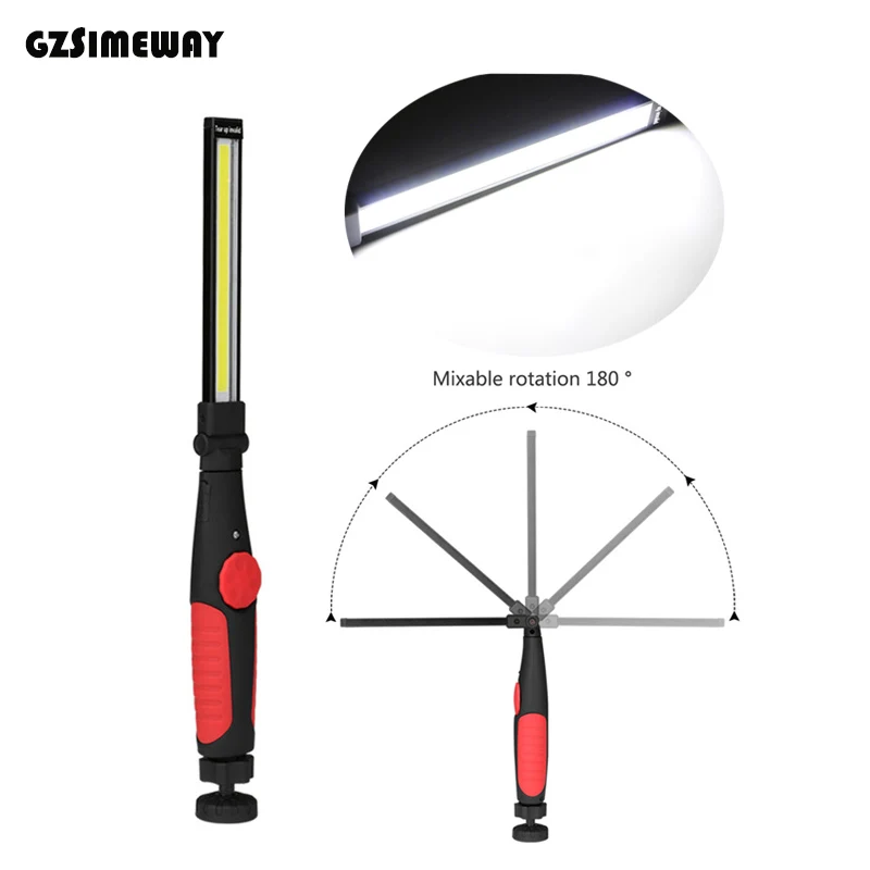 Portable COB Flashlight Torch LED Work Light Rotated Foldable USB Rechargeable Auto Repair Lamp Emergency Lamp 410LM slim white
Portable COB Flashlight Torch LED Work Light Rotated Foldable USB Rechargeable Auto Repair Lamp Emergency Lamp 410LM slim white