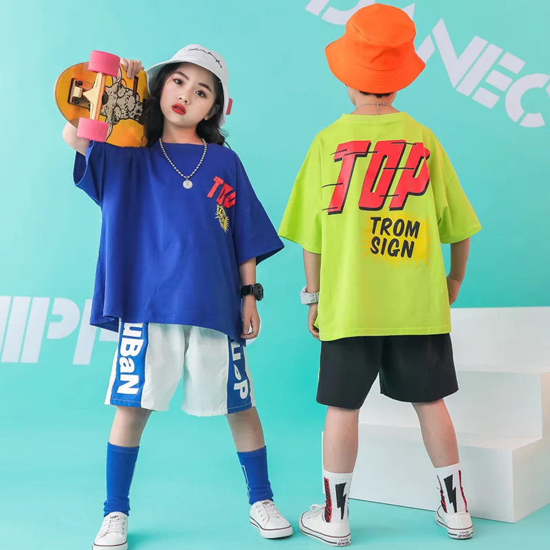 Fashion T-shirt Shorts Hip Hop Jazz Costumes for Children Girl Boy Street Dance Clothes Kids Hiphop Set Stage Performance Wear
Fashion T-shirt Shorts Hip Hop Jazz Costumes for Children Girl Boy Street Dance Clothes Kids Hiphop Set Stage Performance Wear