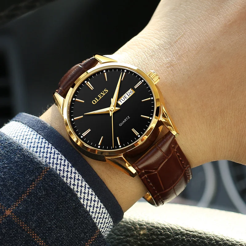 OLEVS Mens Watches Top Brand Luxury Quartz Wrist watch reloj hombre Fashion Casual Business Leather Men Watch Relogio Masculino
OLEVS Mens Watches Top Brand Luxury Quartz Wrist watch reloj hombre Fashion Casual Business Leather Men Watch Relogio Masculino