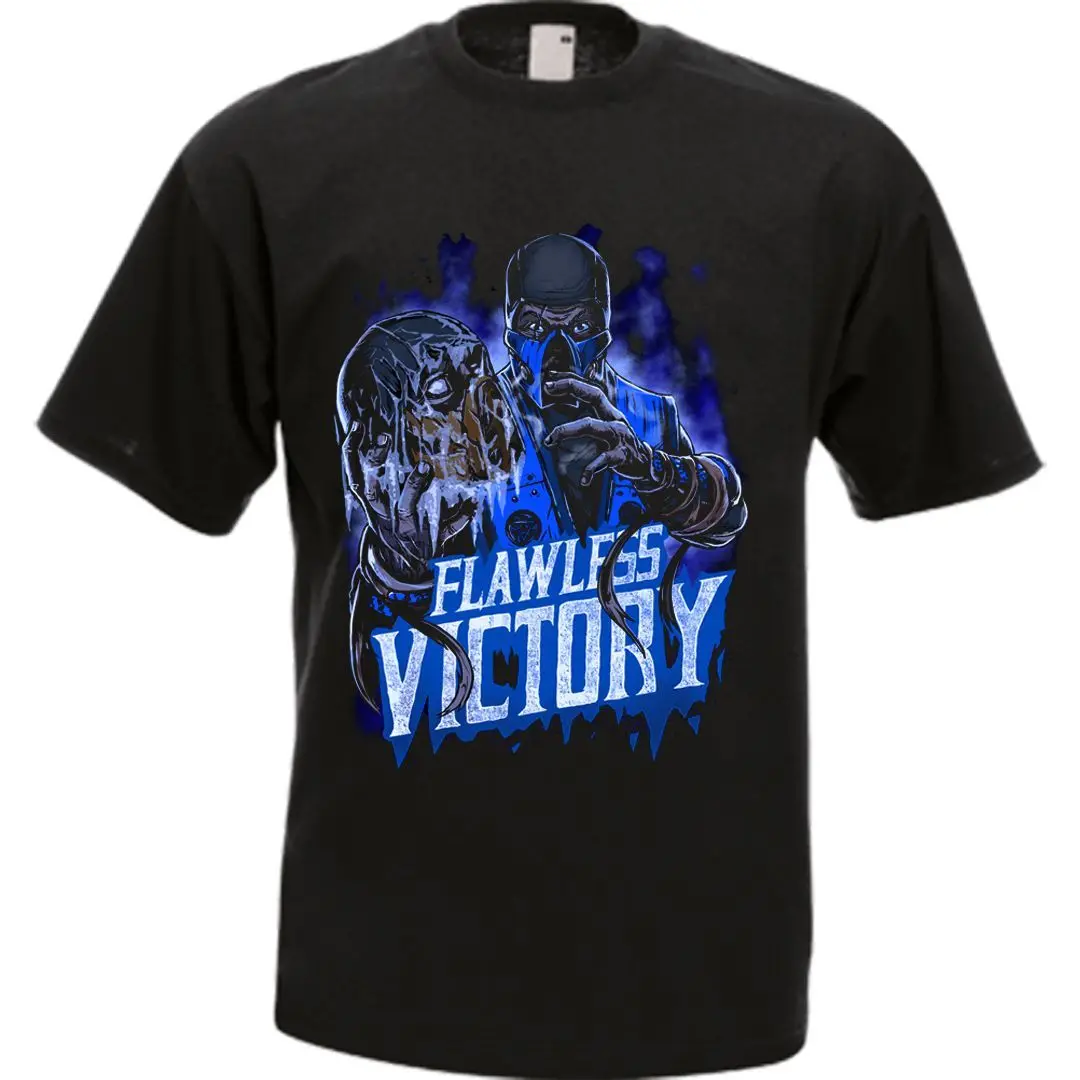 Sub Zero Mortal Kombat футболка с безупречной победой крутая Повседневная гордостью
