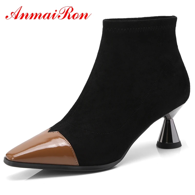 ANMAIRON 2018 Genuine Leather Basic Pointed Toe Women Boots Slip-On Women Shoes Ankle Boots Women Size 34-39 LY204
ANMAIRON 2018 Genuine Leather Basic Pointed Toe Women Boots Slip-On Women Shoes Ankle Boots Women Size 34-39 LY204