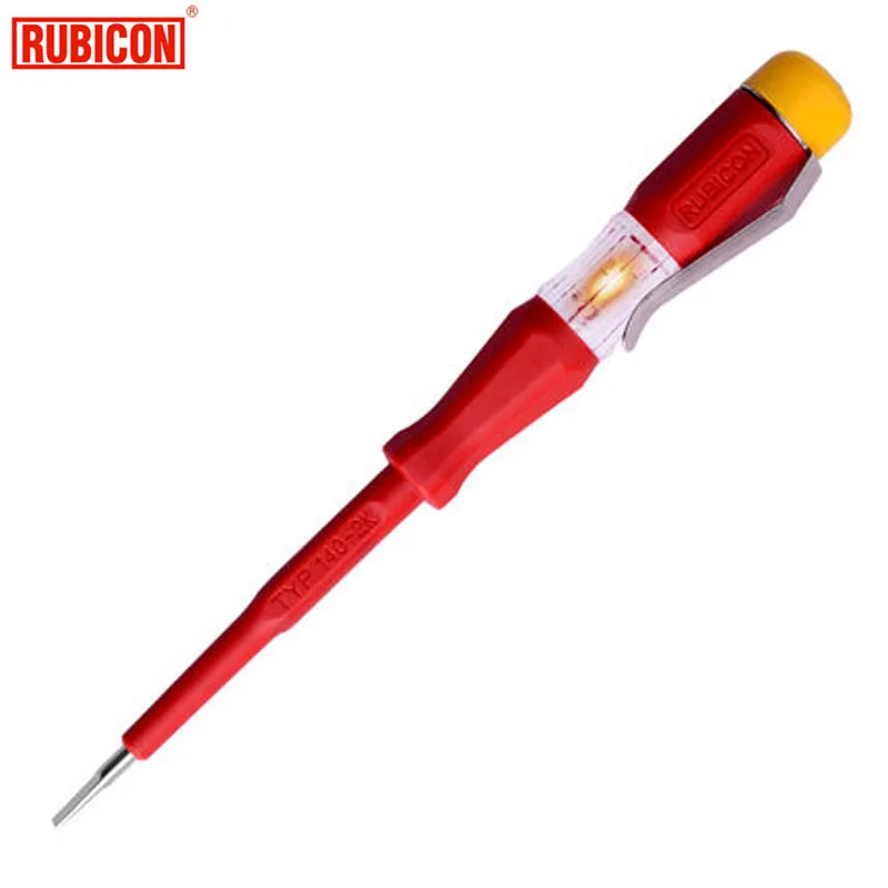 Japan RUBICON Electrical Tools RVT-211 Test Pencil 220~250V LED Voltage Tester Pen Diameter 3.0mm Slotted VDE Approved
Japan RUBICON Electrical Tools RVT-211 Test Pencil 220~250V LED Voltage Tester Pen Diameter 3.0mm Slotted VDE Approved