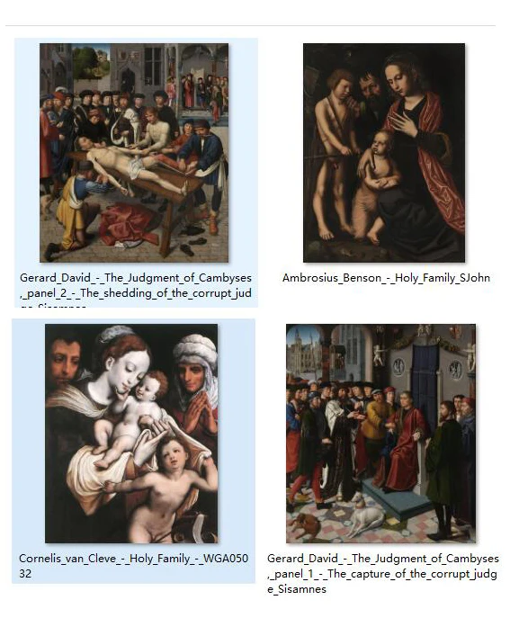 4pcs -GOOD quality-wholesale price- Belgium Groeninge museum Religious painting print art Holy Family The Judgment of Cambyses
4pcs -GOOD quality-wholesale price- Belgium Groeninge museum Religious painting print art Holy Family The Judgment of Cambyses