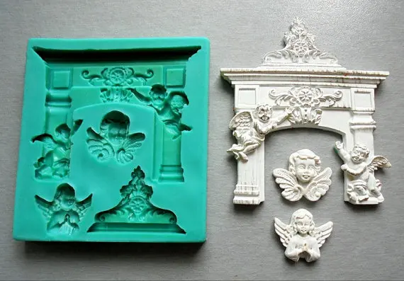 Mold Silicones Fondant Mold Christmas Fireplace Moulds Silicone Rubber With Angels Sugarcraft For Cake Decorations PRZY 001
Mold Silicones Fondant Mold Christmas Fireplace Moulds Silicone Rubber With Angels Sugarcraft For Cake Decorations PRZY 001