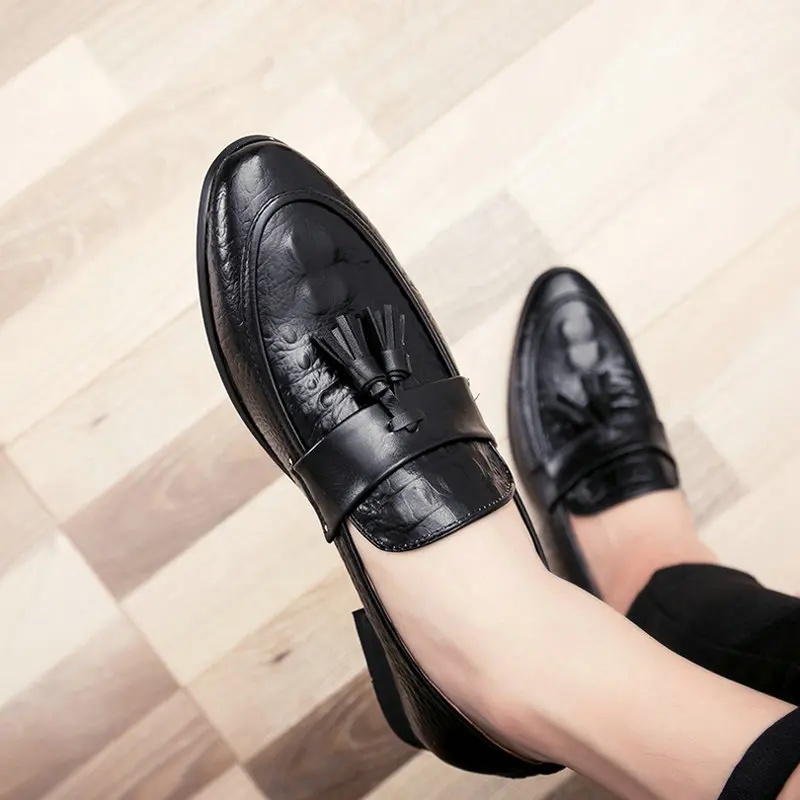 Fashion Mens Tassel Office Footwear Leather Italian Formal Snake Skin Dress Shoes New office big size 38-47 B219 | Обувь