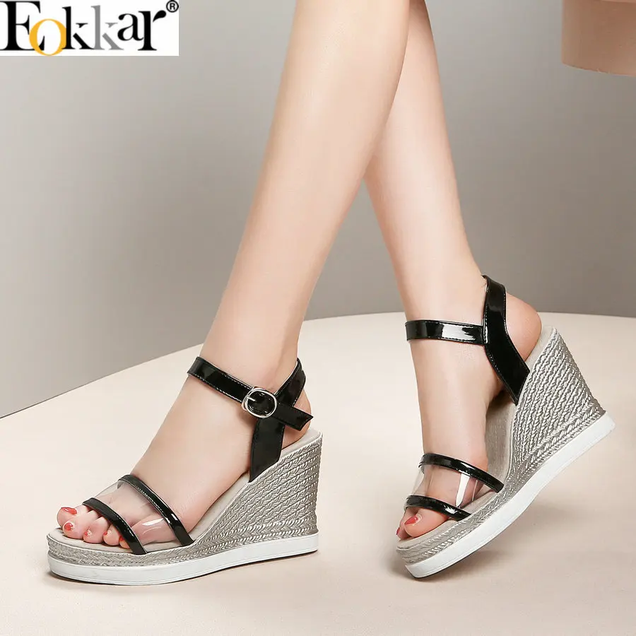 Eokkar 2019 Fashion Open Toe High Heel Women Sandals Casual Wedges Heel Transparent Chunky Heel Sandals Flip Flops Big Size34-43
Eokkar 2019 Fashion Open Toe High Heel Women Sandals Casual Wedges Heel Transparent Chunky Heel Sandals Flip Flops Big Size34-43