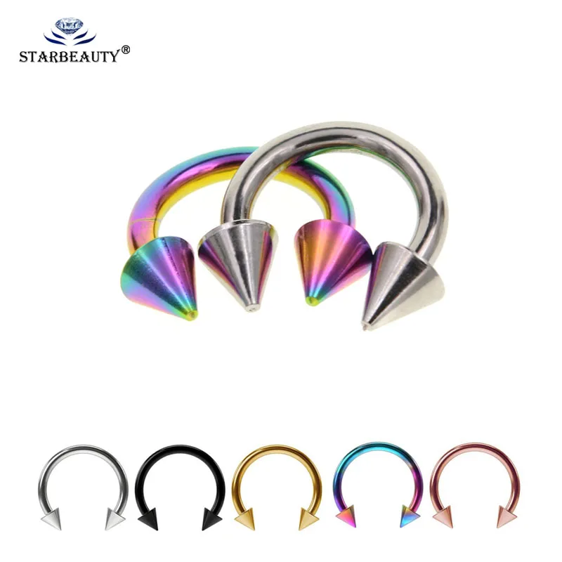 1Pc Surgical Steel 5 Color 1.6*6-10mm Curved Barbell Piercing with Cone Labret Lip Eyebrow Ear Piercing
1Pc Surgical Steel 5 Color 1.6*6-10mm Curved Barbell Piercing with Cone Labret Lip Eyebrow Ear Piercing