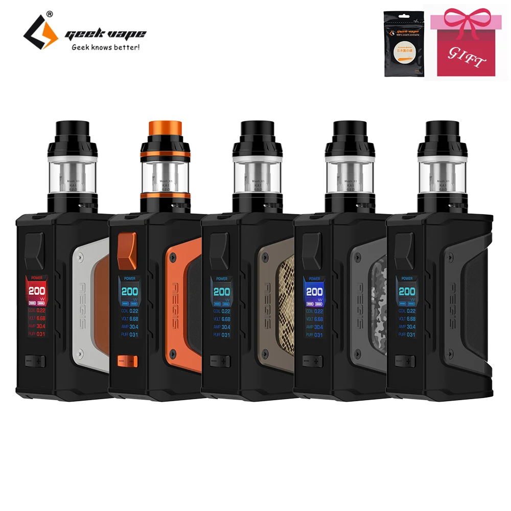 Бесплатный подарок 200 Вт оригинальный набор Geekvape Aegis Legend с Аэро сеткой бак катушка