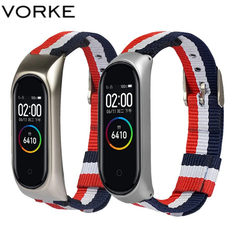 Нейлоновый ремешок Vorke VKS5 для наручных часов Miband4 сменный Браслет Для Xiaomi 4