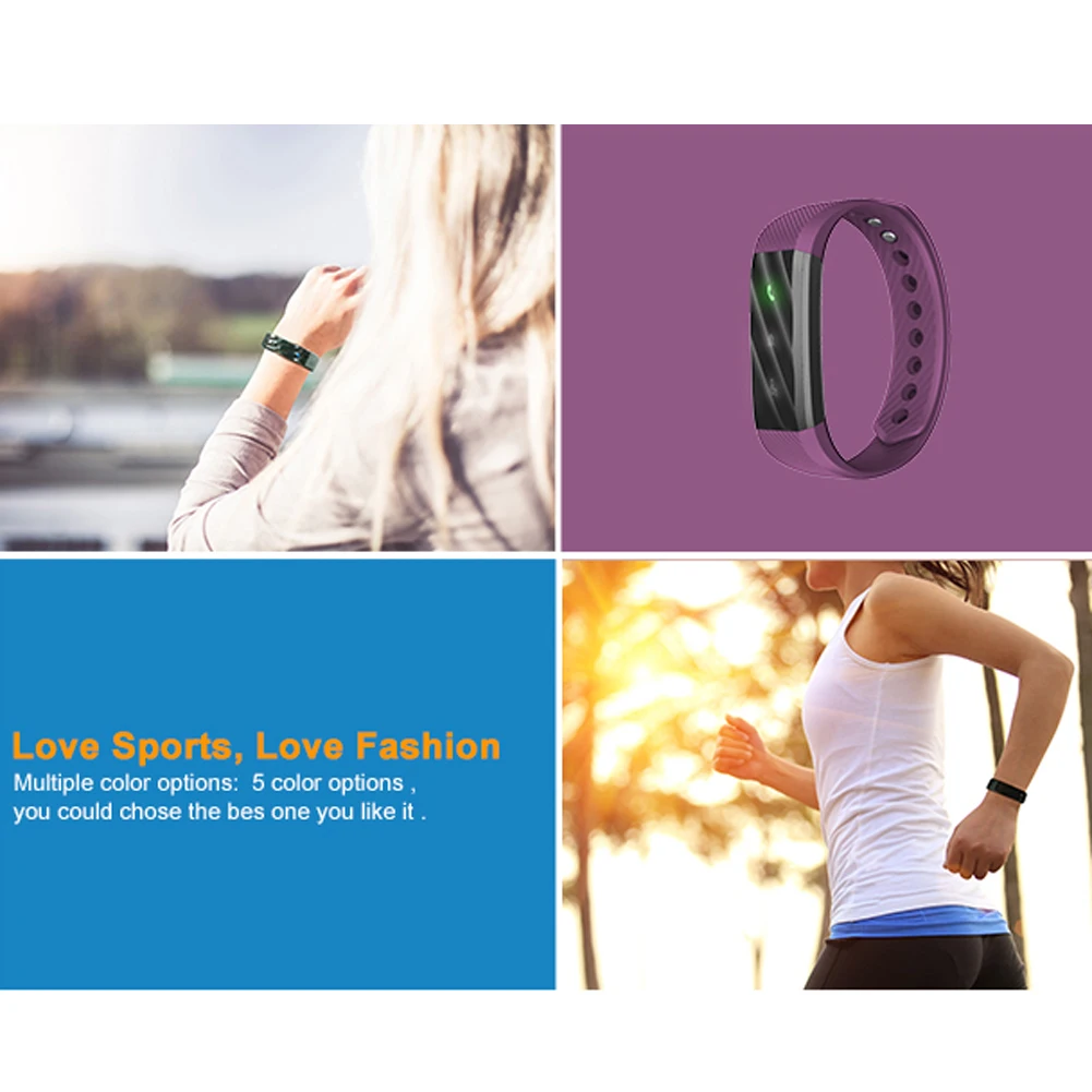 ID115 Bluetooth 4.0 Smart Bracelet Fitness Tracker Passometer Activity Monitor Sports Smart Wristband Waterproof Sport Watchsaat
ID115 Bluetooth 4.0 Smart Bracelet Fitness Tracker Passometer Activity Monitor Sports Smart Wristband Waterproof Sport Watchsaat