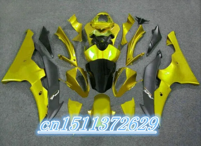 gold black fairings YZF-600 R6 2008-2014 Fairing YZF-R6 YZFR6 2008 2009 2010 2011 2012 2013 2014