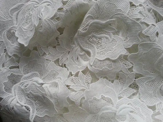 Off White Crochet Guipure Lace Fabric Crochet Lace Fabric 3D Rose African Lace Fabric by the yard
Off White Crochet Guipure Lace Fabric Crochet Lace Fabric 3D Rose African Lace Fabric by the yard
