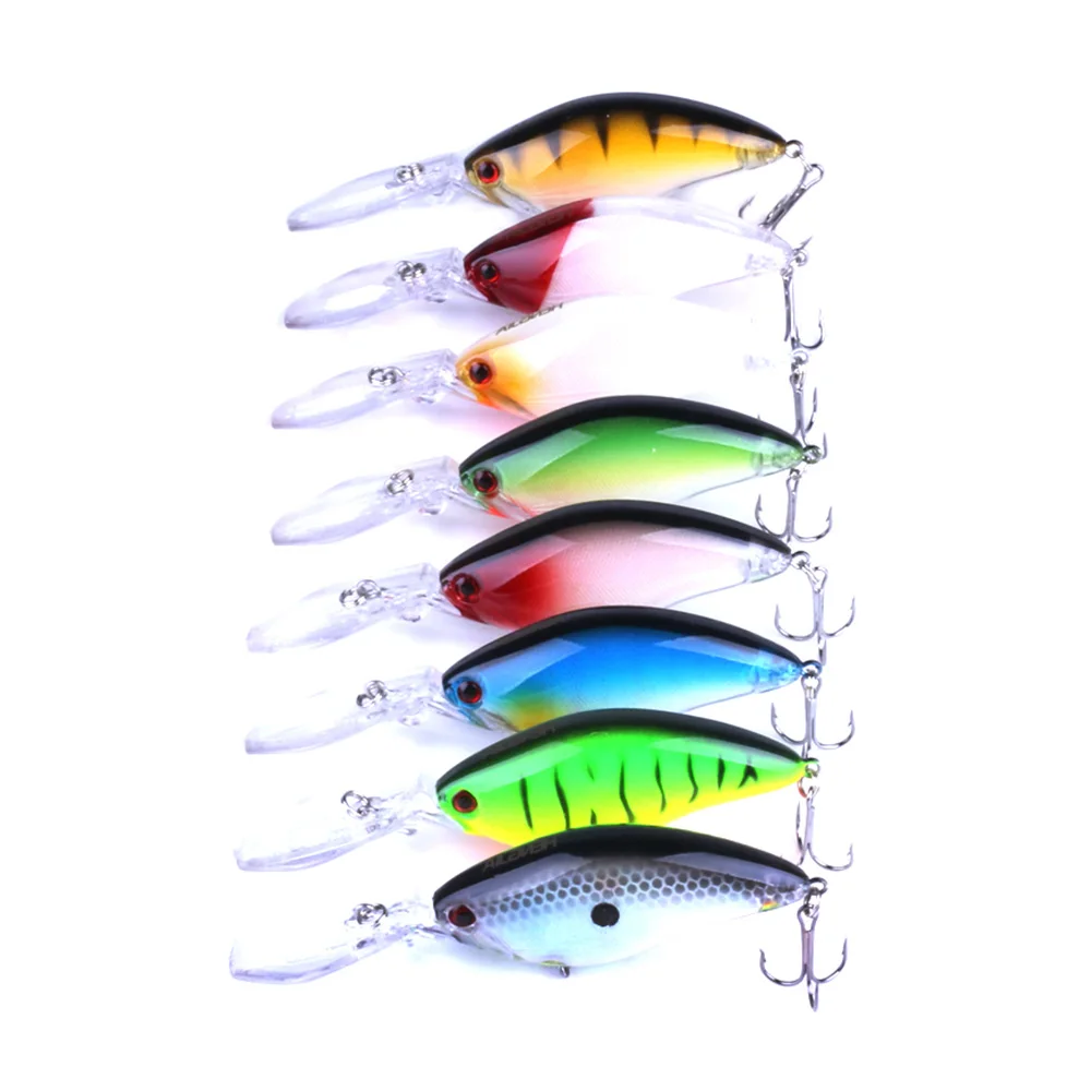 8pcs/lot Floating Deep Diving Crankbait Fishing Lure 105mm 17.8g 3D Eyes Wobbler Crank Bait Hard Bass Fishing Tackle
8pcs/lot Floating Deep Diving Crankbait Fishing Lure 105mm 17.8g 3D Eyes Wobbler Crank Bait Hard Bass Fishing Tackle