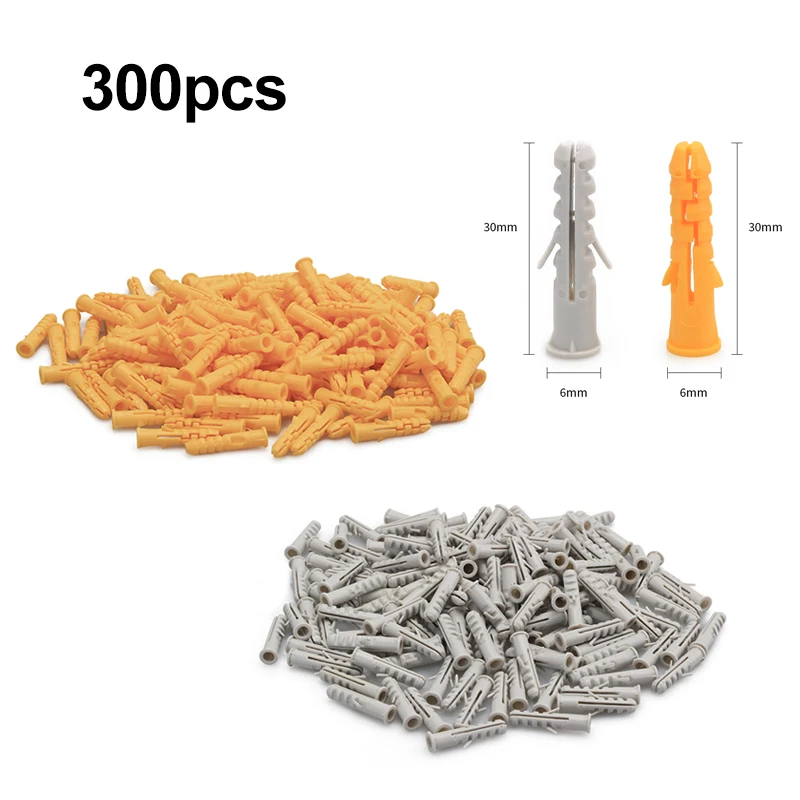 300pcs/lot M6*30mm Plastic Expansion Pipe Rubber Plug Plastic Pipe Nylon Column Expansion Screw
300pcs/lot M6*30mm Plastic Expansion Pipe Rubber Plug Plastic Pipe Nylon Column Expansion Screw