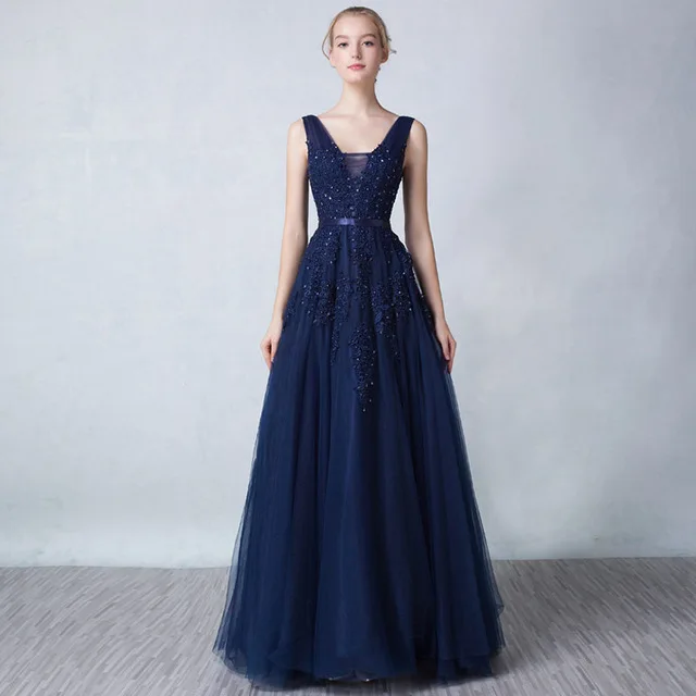 Sexy Long Evening Dresses 2020 Floor Length Tulle Vestido De Formatura Longo V Neck Appliques Party Dresses In Stock
Sexy Long Evening Dresses 2020 Floor Length Tulle Vestido De Formatura Longo V Neck Appliques Party Dresses In Stock