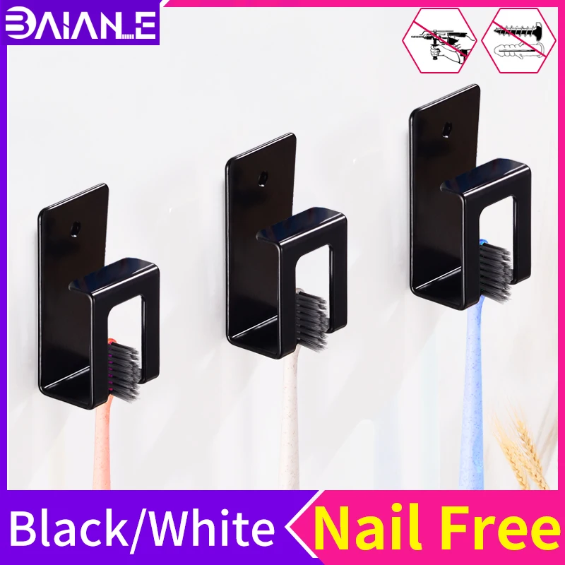 Toothbrush Holder Cup Storage Rack Black Suction Hook Manual Electric Tooth Brush Organizer Wall Mounted Bathroom Accessories
Toothbrush Holder Cup Storage Rack Black Suction Hook Manual Electric Tooth Brush Organizer Wall Mounted Bathroom Accessories