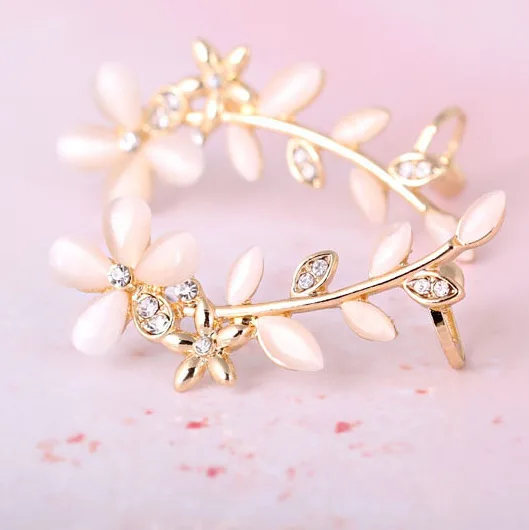MissCyCy 2016 New Summer Style Fine Jewelry Opal Rhinestone Petal Earrings For Women | Украшения и аксессуары
