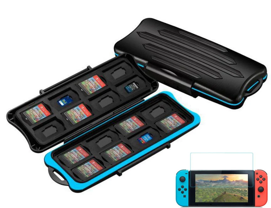 Game Card Waterproof Anti-shock Holder Storage SD Memory Card Carrying Case 32 Slot for Nintendo Switch NS Switch Tempered Film
Game Card Waterproof Anti-shock Holder Storage SD Memory Card Carrying Case 32 Slot for Nintendo Switch NS Switch Tempered Film